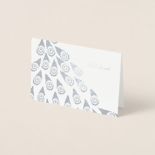 Flight of Royalty Name Stationery Foil Card