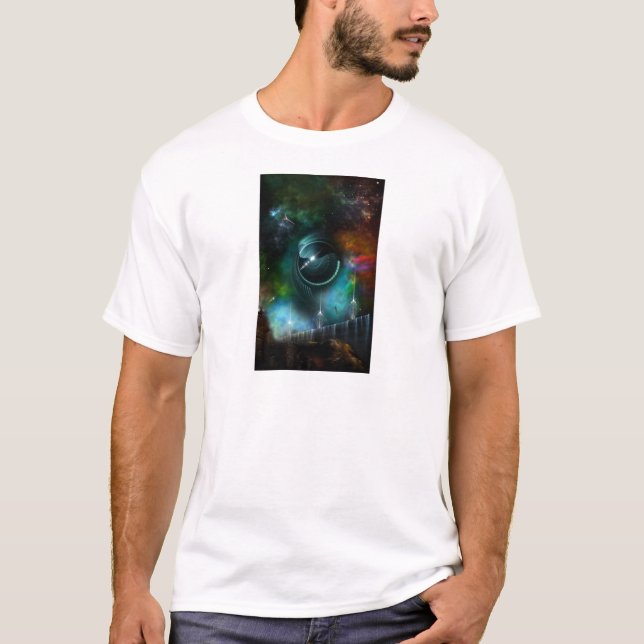 Flight Of The Corbius Fractal Art T-Shirt (Front)
