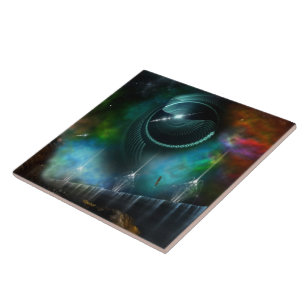 Flight Of The Corbius Fractal Art Tile