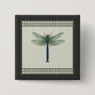 Flight of the Dragonfly Fashion 2 Inch Square Button