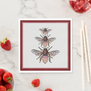 Flight of the glitter bees napkin
