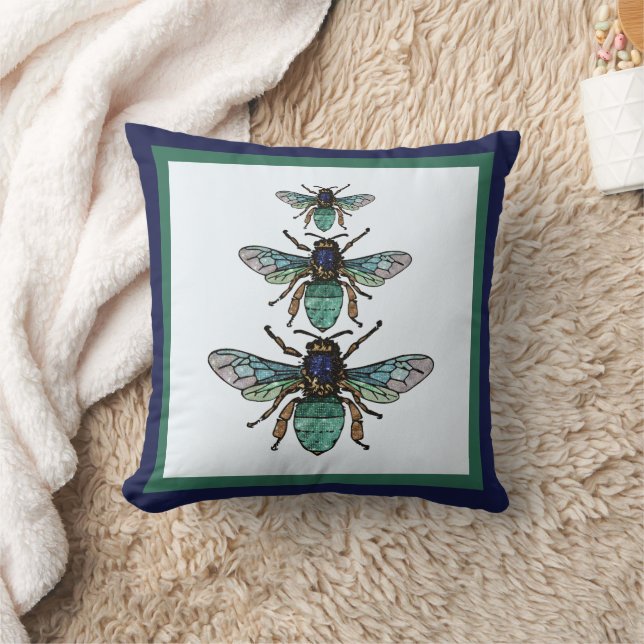Flight of the glitter bees throw pillow (Blanket)