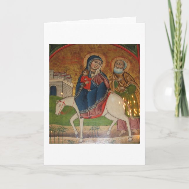Flight of the Holy Family in Egypt Holiday Card (Front)