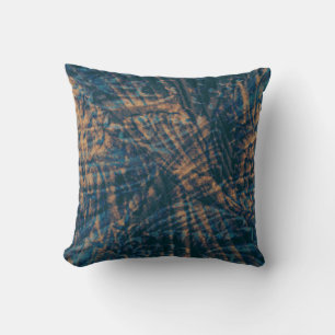 Flight of the peacock abstract pillow