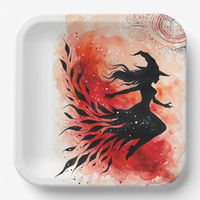 Flight Of The Scarlet Shadow Paper Plate (Front)