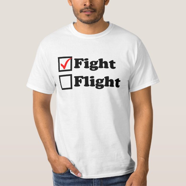 Flight or Flight Checkbox T-Shirt (Front)