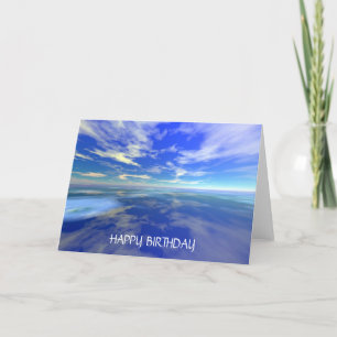 Flight over Water - Birthday (Template) Card