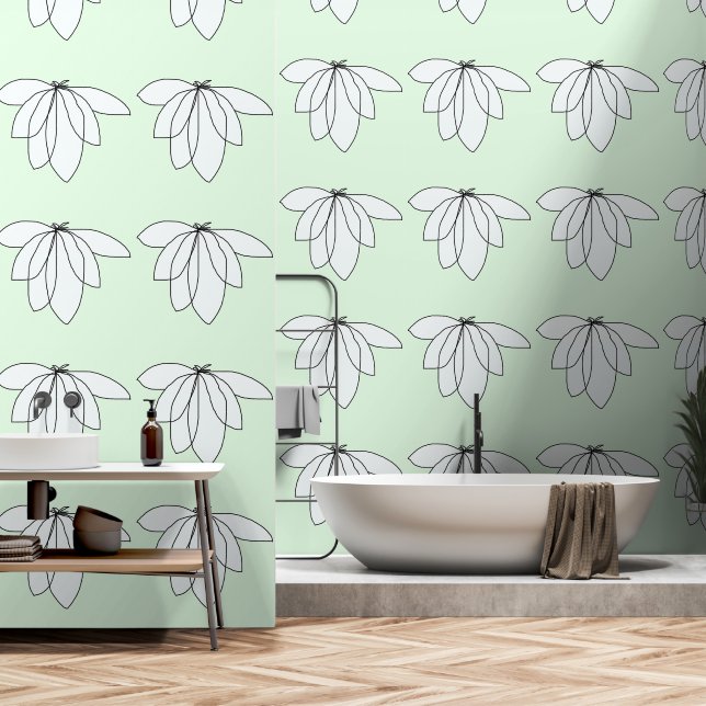 FLIGHT Pale Green   Wallpaper (Bathroom)