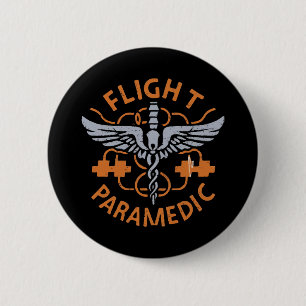 Flight paramedic 2 inch round button
