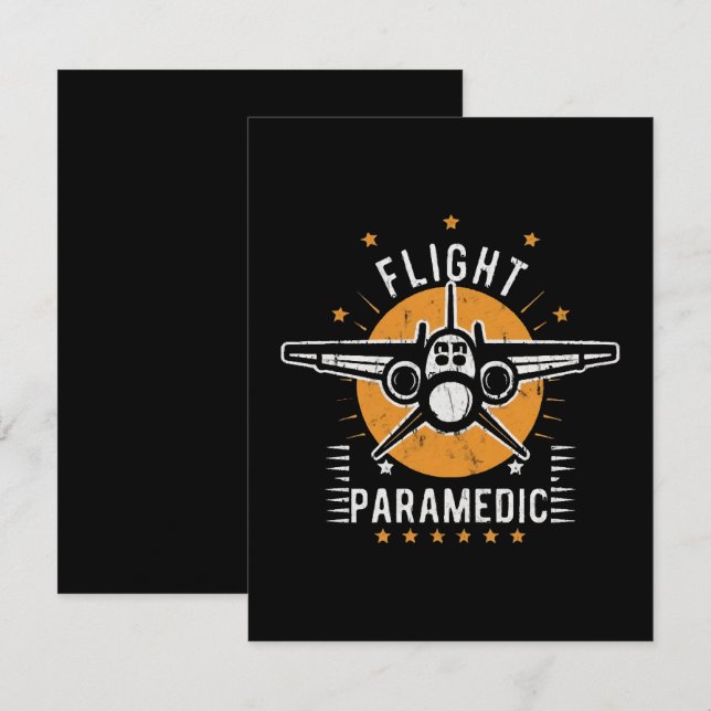 Flight paramedic enclosure card (Front/Back)