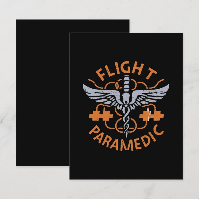 Flight paramedic enclosure card (Front/Back)