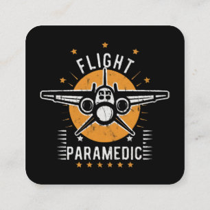 Flight paramedic square business card