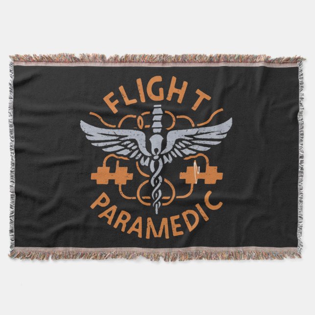 Flight paramedic throw blanket (Front)