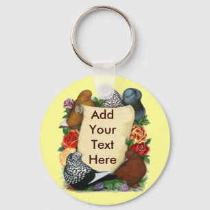 Flight Pigeon Scroll Keychain