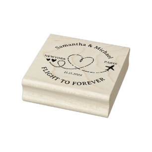 Flight Plane Travel Sport nature Wedding Rubber Stamp
