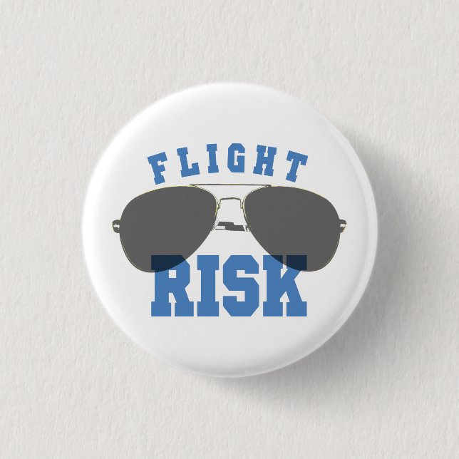 Flight Risk Aviation Glasses 1 Inch Round Button (Front)