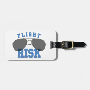 Flight Risk Aviation Glasses Luggage Tag
