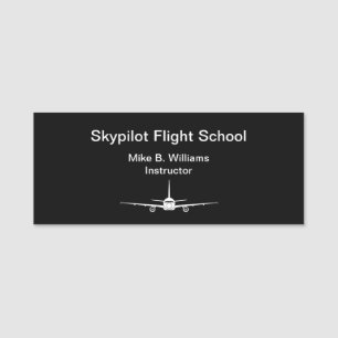 Flight School Instructor Name Tag