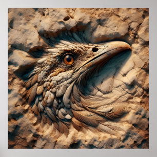 Flight Through the Sands of Time - Abstract Art Poster