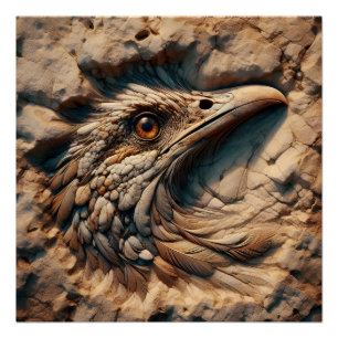 Flight Through the Sands of Time - Abstract Art Poster
