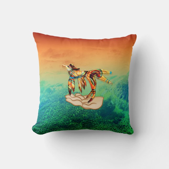 Flight Throw Pillow (Front)