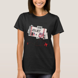 Flight Ticket Joliet   Girl from Joliet Boarding P T-Shirt