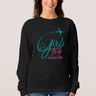 Flight Travel Key West Florida Matching Girls Trip Sweatshirt