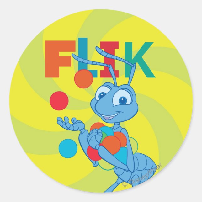 Flik - Colourful Classic Round Sticker (Front)