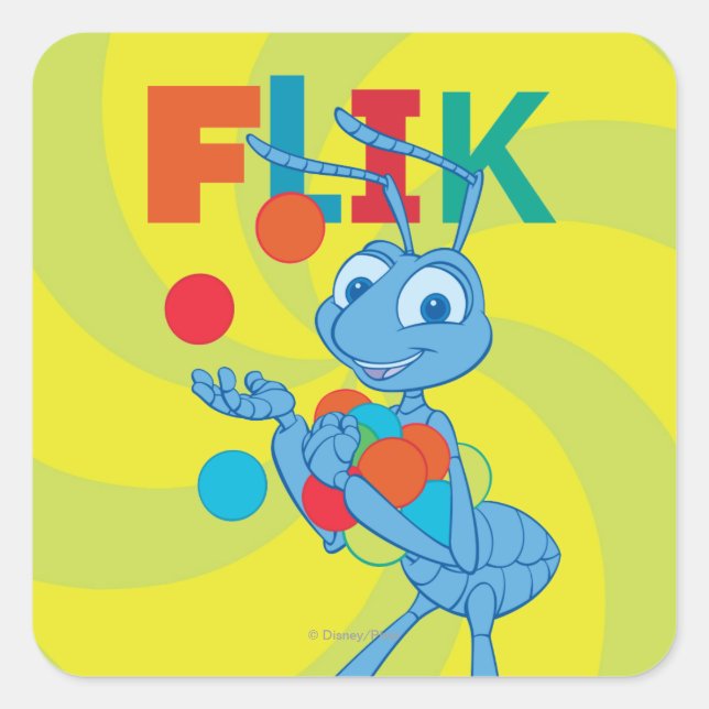 Flik - Colourful Square Sticker (Front)