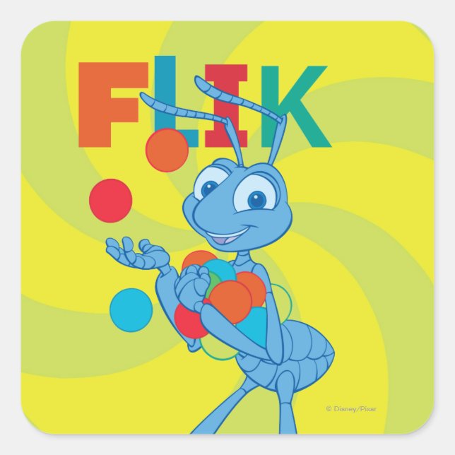 Flik - Colourful Square Sticker (Front)