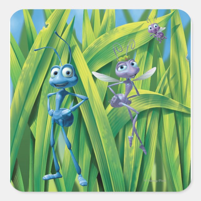 Flik, Dot and Princess Atta Square Sticker (Front)