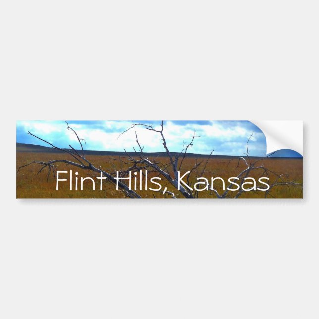 Flint Hills of Kansas bumper sticker (Front)