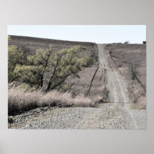 Flint Hills Winter scene Poster