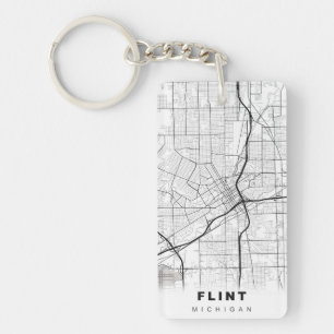 Flint Map Keychain