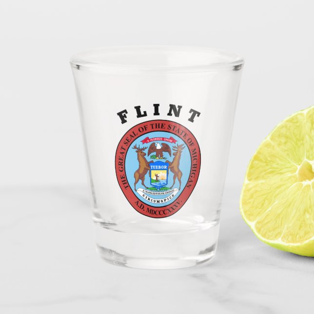 Flint, Michigan Shot Glass (Front)