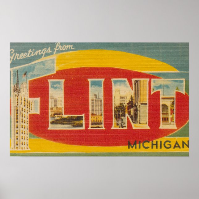 Flint, MichiganLarge Letter ScenesFlint, MI Poster (Front)