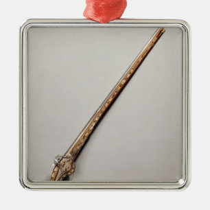 Flintlock rifle metal ornament
