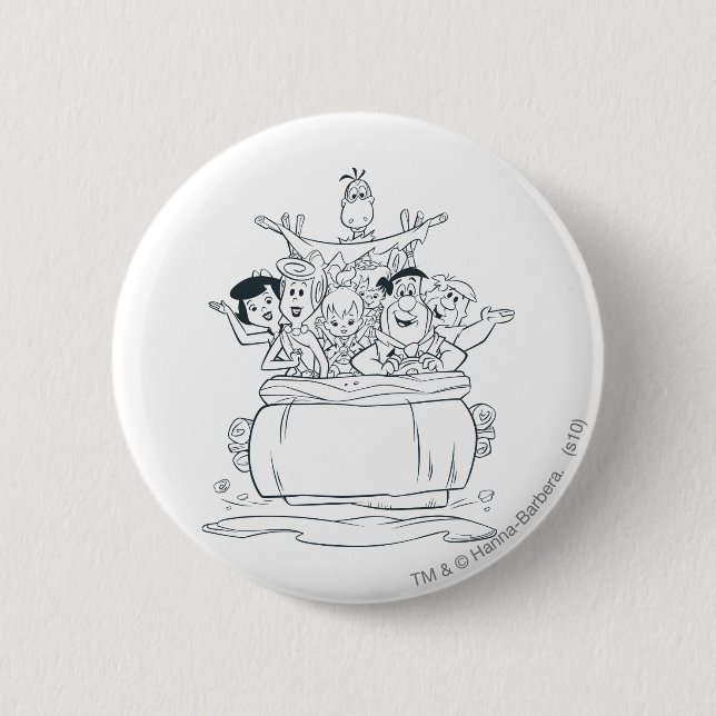 Flintstones Families1 2 Inch Round Button (Front)