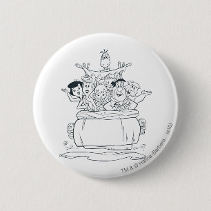 Flintstones Families1 2 Inch Round Button