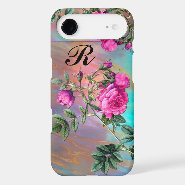 Flintz Rose Monogram Plus Case-Mate iPhone Case (Back)