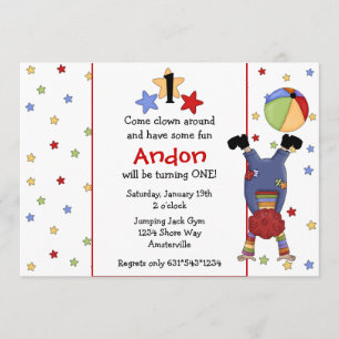 Flip Clown Invitation