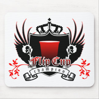 flip cup champion royal crest mouse pad