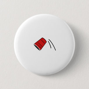 Flip Cup Drinking Games Humour Funny 2 Inch Round Button