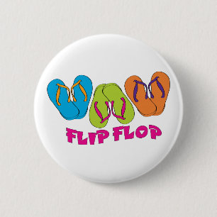 Flip Flop 2 Inch Round Button