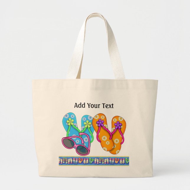 Flip Flop Beach Bag - Tote - SRF (Front)