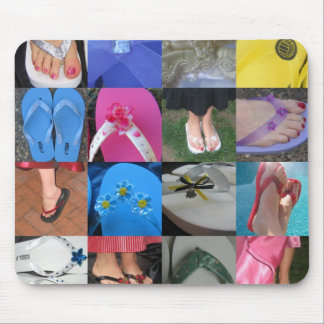 Flip Flop Collage Mouse Pad