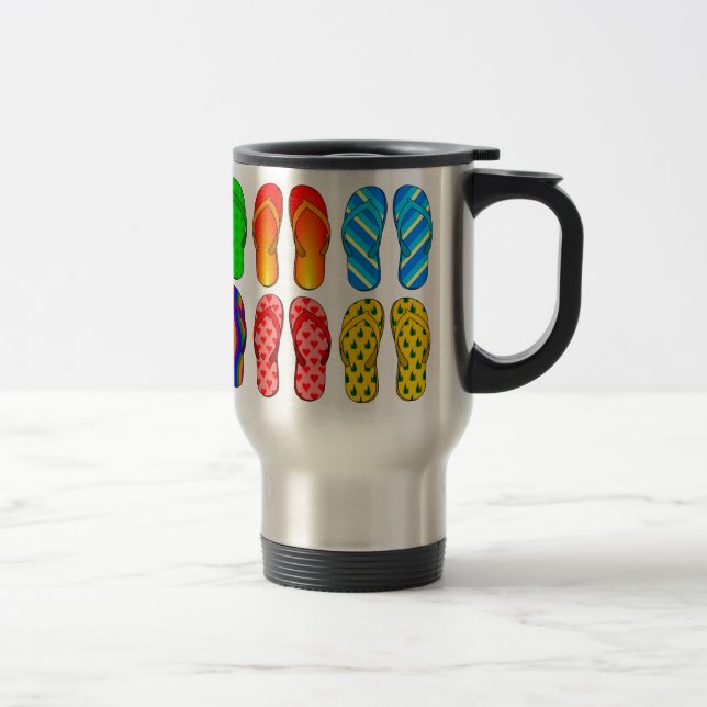Flip-Flop Fun Travel Mug (Right)