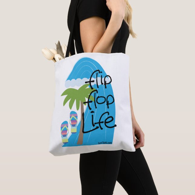 Flip Flop Life Tote Bag (Close Up)