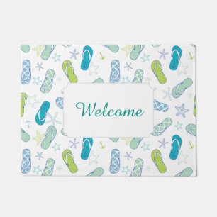 Flip Flop Pattern   Add Your Text Doormat