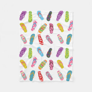 Flip Flop Pattern   Any background colour Fleece Blanket